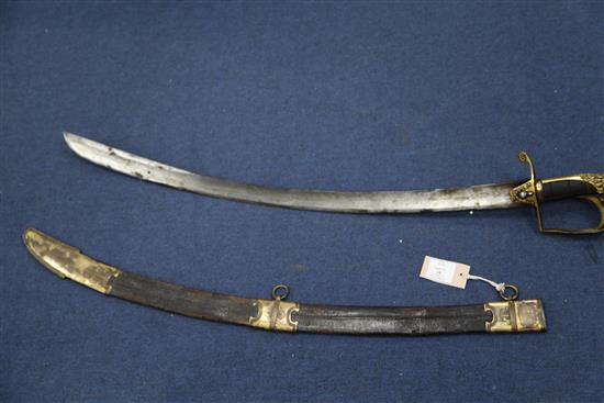 A George III Grenadier Company officers sword of the 53rd Regiment of Foot (Kings Shropshire Light Infantry),